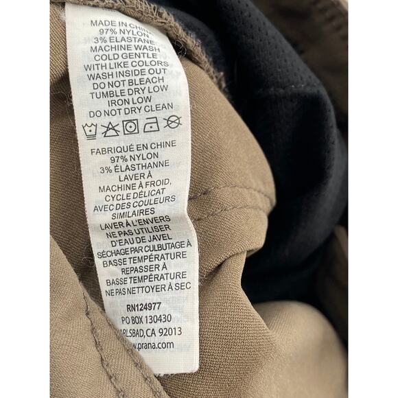 PRANA Men's Light Brown Slim-Fit Straight-Leg Casual Pant SZ 38X32 - Picture 10 of 12